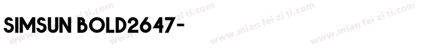 simsun bold2647字体转换